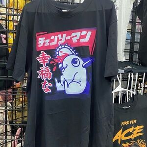 Black chain Saw-man tee